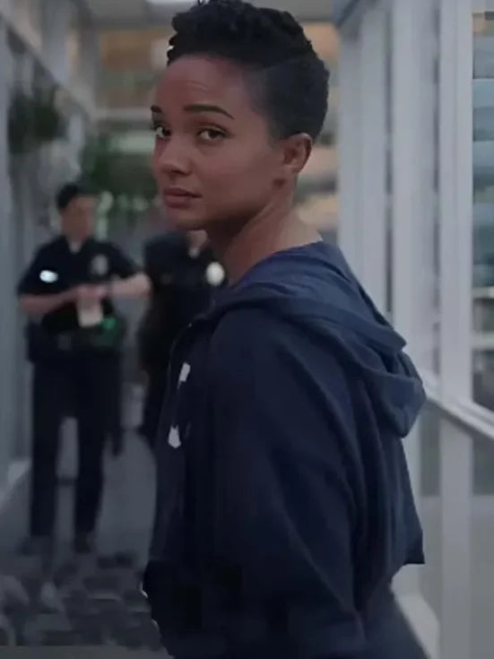 The Rookie 2024 Nyla Harper Blue Zipper Hoodie