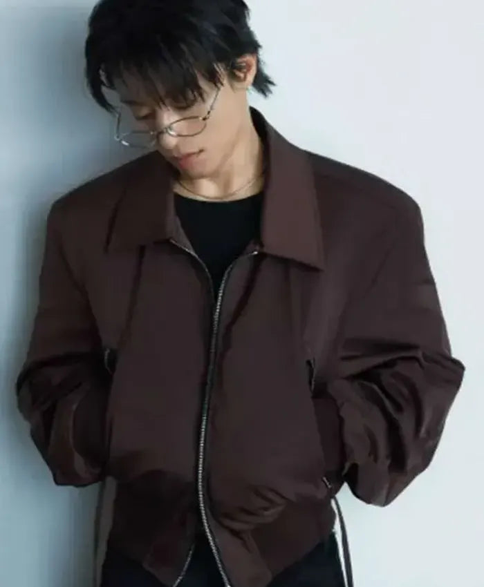 Koo Kyo-hwan TV Series Once We Were Us Brown Fabric Jacket For Mens