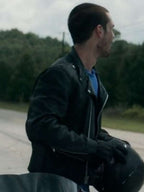 K.J. Apa One Fast Move Black Leather Jacket