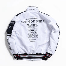 One Piece Gear 5 Cyberpunk Black White Bomber Jacket