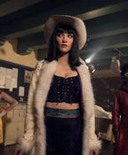 Buy One Piece Nico Robin White Shearling Long Coat