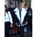 Anya Taylor-Joy Shearling Leather Jacket