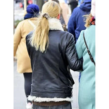 Anya Taylor-Joy Shearling Leather Jacket