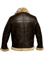 Mens RAF Bomber Ginger Aviator Shearling Jacket