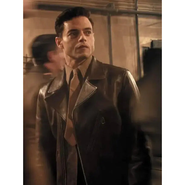 Rami Malek The Amateur Brown Leather Jacket