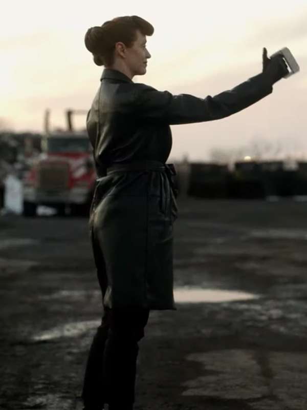 Janine Theriault Relax I’m from the Future 2023 Leather Coat