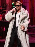 Snl Ryan Gosling White Fur Coat