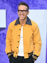 Ryan Reynolds IF 2024 Yellow Leather Jacket