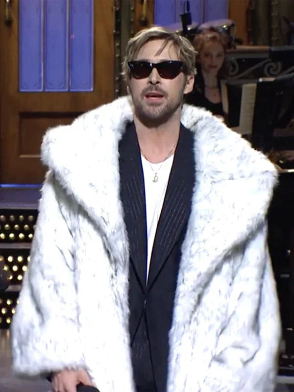 Snl Ryan Gosling White Fur Coat