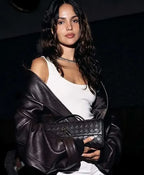 Singer Eiza Gonzalez Bomber Leather Jacket