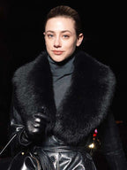 Street Style Lili Reinhart Black Trench Coat
