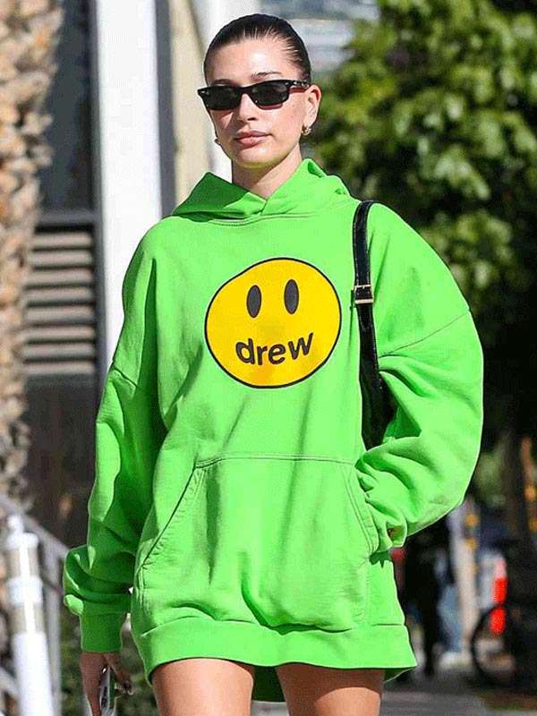 Street Style Kendall Jenner Green Hoodie