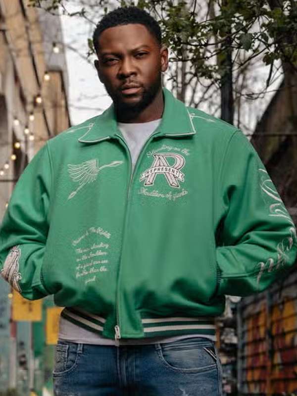 Rapman Supacell Green Varsity Jacket