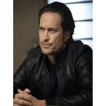 Oliver Hudson The Cleaning Lady Black Leather Jacket