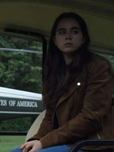 Maddie Redfield The Night Agent Brown Suede Leather Jacket