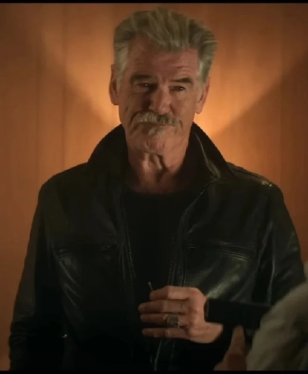 The Out-Laws Pierce Brosnan Black Leather Jacket