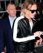 Jamie Campbell The Tonight Show Starring Jimmy Fallon 2026 Black Leather Jacket