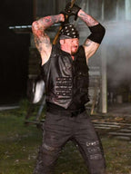 The Undertaker Boneyard Match Black Leather Vest