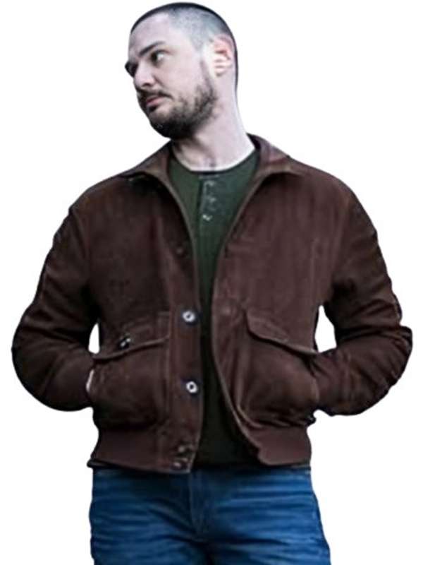 Theo FBI S05 Brown Bomber Leather Jacket