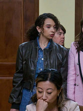 Sabrina Saudin True Justice Family Ties Black Leather Jacket