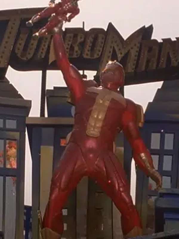 Jingle All the Way Turbo Man Costume Leather Jacket