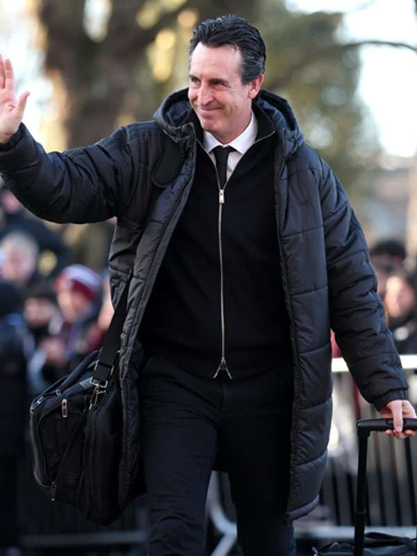 Unai Emery Black Puffer Coat