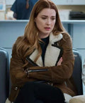 Alexandra Breckenridge Virgin River 2019 Brown Shearling Jacket For Women