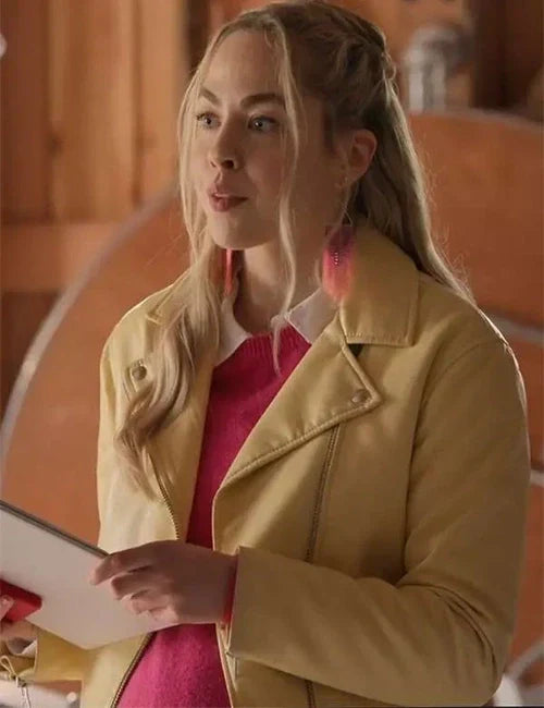 Virgin River S06 Sarah Dugdale Yellow Leather Jacket