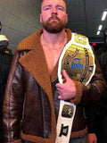 Dean Ambrose Brown Shearling Jacket