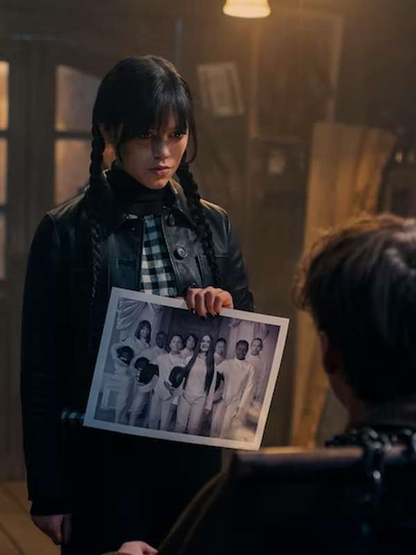 Jenna Ortega Wednesday Black Leather Jacket