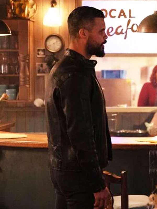 Mike McGuire Whitstable Pearl S03 Black Leather Jacket