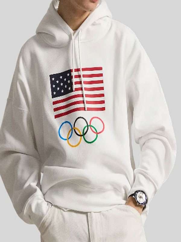 Winter Olympics 2026 Team USA White Hoodie