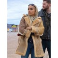 Zoe Kravitz Kin Milly Brown Coat