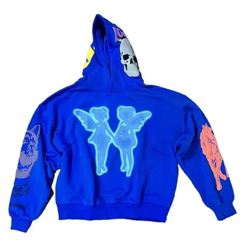 Drake FATD Blue Hoodie For All The Dogs Big As The What Tour Merch