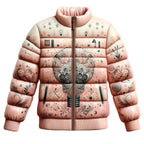 Floral Pink Puffer Jacket