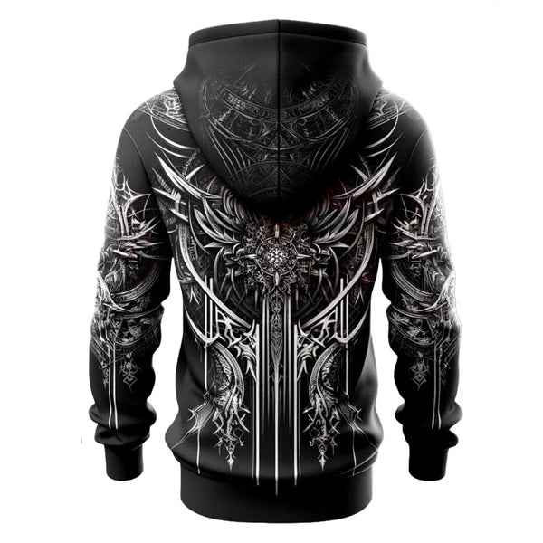 Men's Gothic Punk Fleece Hoodie