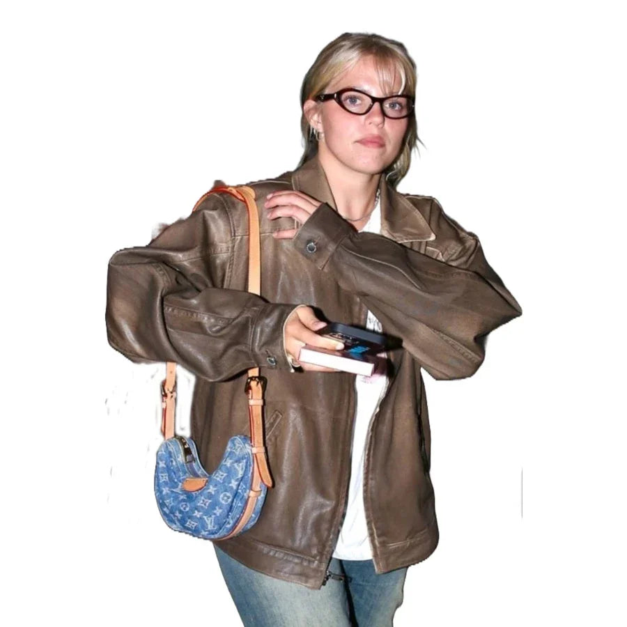 Renee Rapp Bomber Leather Jacket