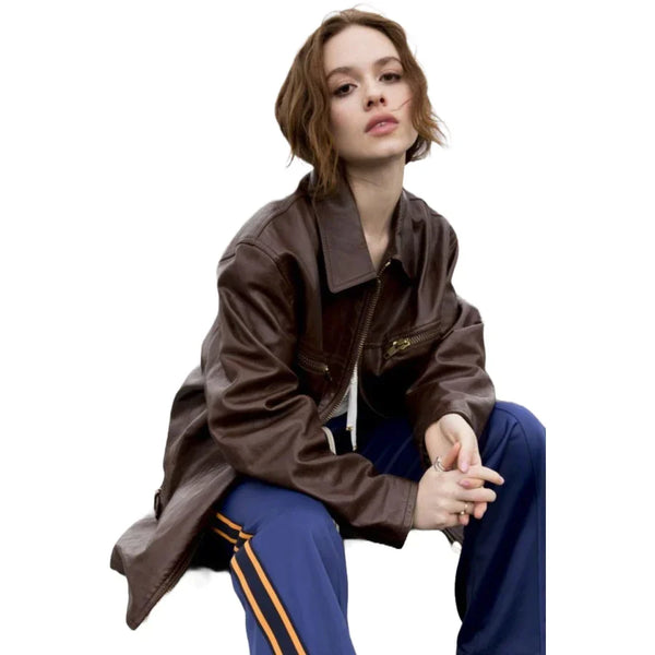 Sadie Soverall Brown Leather Jacket